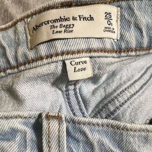 Abercrombie low rise curve love baggy jean